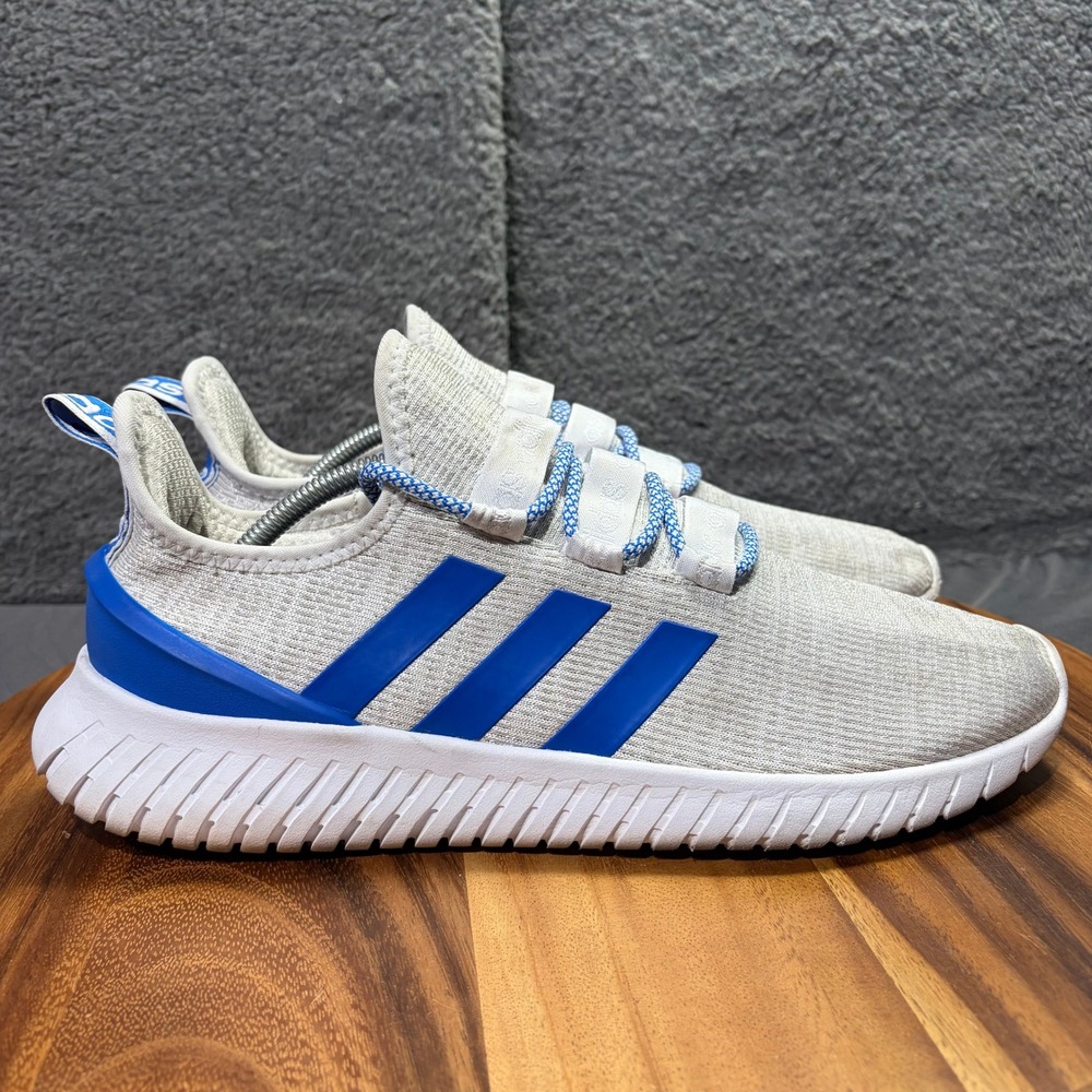 Adidas Kaptir‎ Super Mens Grey Royal Blue Running Shoes FW6473 Size 11.5